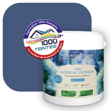 Charger l'image dans la galerie, Peinture écologique Natura Tassili® Les Bleus (L'Atelier by Edicolor 143E/143-E/143E1) Intérieur/Extérieur MAT