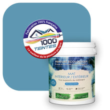 Charger l'image dans la galerie, Peinture écologique Natura Tassili® Les Bleus (L'Atelier by Edicolor 156D/156-D/156D1) Intérieur/Extérieur MAT