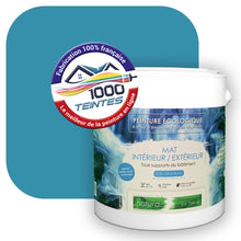 Charger l'image dans la galerie, Peinture écologique Natura Tassili® Les Bleus (L'Atelier by Edicolor 159C/159-C/159C1) Intérieur/Extérieur MAT