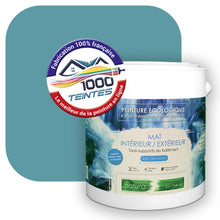 Charger l'image dans la galerie, Peinture écologique Natura Tassili® Les Bleus (L'Atelier by Edicolor 168D/168-D/168D1) Intérieur/Extérieur MAT