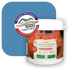 Charger l'image dans la galerie, Peinture écologique Natura Tassili® Les Bleus (L'Atelier by Edicolor 149E/149-E/149E1) Intérieur/Extérieur SATIN