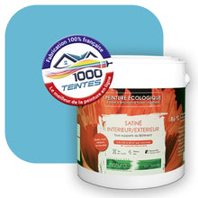 Charger l'image dans la galerie, Peinture écologique Natura Tassili® Les Bleus (L'Atelier by Edicolor 158C/158-C/158C1) Intérieur/Extérieur SATIN