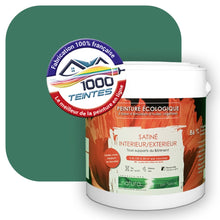 Charger l'image dans la galerie, Peinture écologique Natura Tassili® Les Verts (L'Atelier by Edicolor 176E/176-E/176E1) Intérieur/Extérieur SATIN