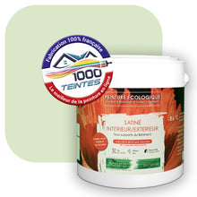 Charger l'image dans la galerie, Peinture écologique Natura Tassili® Les Verts (L'Atelier by Edicolor 186A/186-A/186A1) Intérieur/Extérieur SATIN