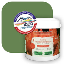 Charger l'image dans la galerie, Peinture écologique Natura Tassili® Les Verts (L'Atelier by Edicolor 186E/186-E/186E1) Intérieur/Extérieur SATIN