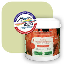 Charger l'image dans la galerie, Peinture écologique Natura Tassili® Les Verts (L'Atelier by Edicolor 188B/188-B/188B1) Intérieur/Extérieur SATIN