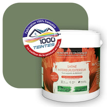 Charger l'image dans la galerie, Peinture écologique Natura Tassili® Les Verts (L'Atelier by Edicolor 195E/195-E/195E1) Intérieur/Extérieur SATIN