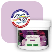 Charger l'image dans la galerie, Peinture écologique Natura Tassili® Les Violets (L'Atelier by Edicolor 126C/126-C/126C1) Intérieur/Extérieur VELOURS