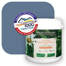 Charger l'image dans la galerie, Peinture écologique Natura Tassili® Les Bleus (L'Atelier by Edicolor 144C/144-C/144C1) Intérieur/Extérieur VELOURS