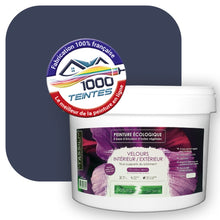 Charger l'image dans la galerie, Peinture écologique Natura Tassili® Les Bleus (L'Atelier by Edicolor 145E/145-E/145E1) Intérieur/Extérieur VELOURS