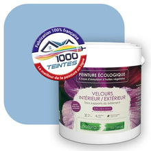 Charger l'image dans la galerie, Peinture écologique Natura Tassili® Les Bleus (L'Atelier by Edicolor 147B/147-B/147B1) Intérieur/Extérieur VELOURS