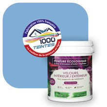 Charger l'image dans la galerie, Peinture écologique Natura Tassili® Les Bleus (L'Atelier by Edicolor 147C/147-C/147C1) Intérieur/Extérieur VELOURS