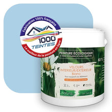 Charger l'image dans la galerie, Peinture écologique Natura Tassili® Les Bleus (L'Atelier by Edicolor 149C/149-C/149C1) Intérieur/Extérieur VELOURS