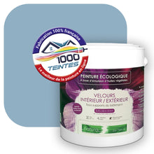 Charger l'image dans la galerie, Peinture écologique Natura Tassili® Les Bleus (L'Atelier by Edicolor 151C/151-C/151C1) Intérieur/Extérieur VELOURS