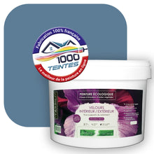 Charger l'image dans la galerie, Peinture écologique Natura Tassili® Les Bleus (L'Atelier by Edicolor 151E/151-E/151E1) Intérieur/Extérieur VELOURS