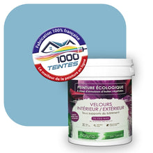 Charger l'image dans la galerie, Peinture écologique Natura Tassili® Les Bleus (L'Atelier by Edicolor 152D/152-D/152D1) Intérieur/Extérieur VELOURS