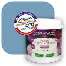 Charger l'image dans la galerie, Peinture écologique Natura Tassili® Les Bleus (L'Atelier by Edicolor 152E/152-E/152E1) Intérieur/Extérieur VELOURS