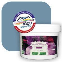 Charger l'image dans la galerie, Peinture écologique Natura Tassili® Les Bleus (L'Atelier by Edicolor 153E/153-E/153E1) Intérieur/Extérieur VELOURS