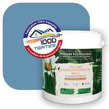 Charger l'image dans la galerie, Peinture écologique Natura Tassili® Les Bleus (L'Atelier by Edicolor 154C/154-C/154C1) Intérieur/Extérieur VELOURS