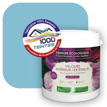 Charger l'image dans la galerie, Peinture écologique Natura Tassili® Les Bleus (L'Atelier by Edicolor 159B/159-B/159B1) Intérieur/Extérieur VELOURS