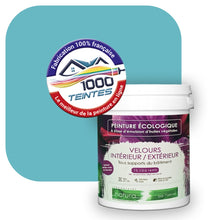 Charger l'image dans la galerie, Peinture écologique Natura Tassili® Les Bleus (L'Atelier by Edicolor 162C/162-C/162C1) Intérieur/Extérieur VELOURS