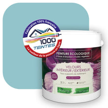 Charger l'image dans la galerie, Peinture écologique Natura Tassili® Les Bleus (L'Atelier by Edicolor 164C/164-C/164C1) Intérieur/Extérieur VELOURS