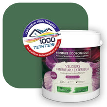 Charger l'image dans la galerie, Peinture écologique Natura Tassili® Les Verts (L'Atelier by Edicolor 182D/182-D/182D1) Intérieur/Extérieur VELOURS