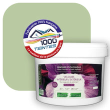 Charger l'image dans la galerie, Peinture écologique Natura Tassili® Les Verts (L'Atelier by Edicolor 185C/185-C/185C1) Intérieur/Extérieur VELOURS