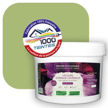 Charger l'image dans la galerie, Peinture écologique Natura Tassili® Les Verts (L'Atelier by Edicolor 186C/186-C/186C1) Intérieur/Extérieur VELOURS