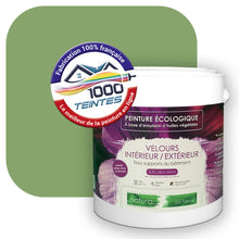 Charger l'image dans la galerie, Peinture écologique Natura Tassili® Les Verts (L'Atelier by Edicolor 186D/186-D/186D1) Intérieur/Extérieur VELOURS