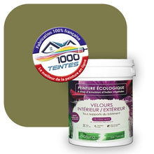 Charger l'image dans la galerie, Peinture écologique Natura Tassili® Les Verts (L'Atelier by Edicolor 190E/190-E/190E1) Intérieur/Extérieur VELOURS
