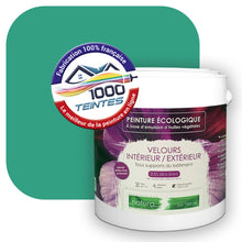 Charger l'image dans la galerie, Peinture écologique Natura Tassili® Vert (Pigment Pur 9402) Intérieur/Extérieur VELOURS