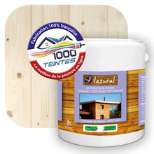 Charger l'image dans la galerie, Saturateur écologique Natura Lasural® Incolore (Bois Classic BC01) Intérieur/Extérieur MAT pour 24 m² - (conditionnement de 3.00 L) avec une pastille de ton incolore en fond d'image