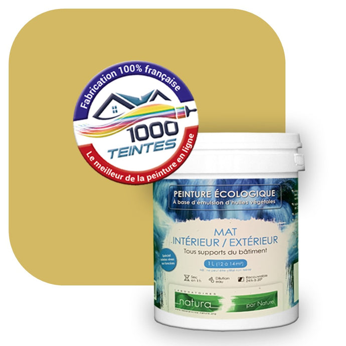 Peinture écologique Natura Tassili® Les Jaunes (L'Atelier by Edicolor 076D/076-D/076D1) Intérieur/Extérieur MAT