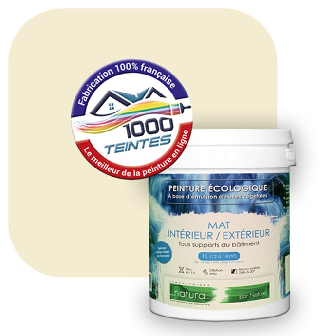 Peinture écologique Natura Tassili® Les Jaunes (L'Atelier by Edicolor 080A/080-A/080A1) Intérieur/Extérieur MAT