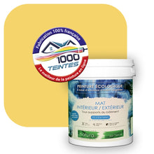 Charger l&#39;image dans la galerie, Peinture écologique Natura Tassili® Les Jaunes (L&#39;Atelier by Edicolor 080E/080-E/080E1) Intérieur/Extérieur MAT
