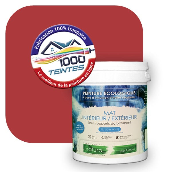 Peinture écologique Natura Tassili® Les Rouges (L'Atelier by Edicolor 108E/108-E/108E1) Intérieur/Extérieur MAT