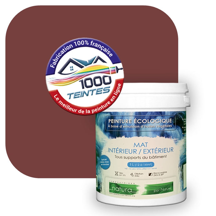 Peinture écologique Natura Tassili® Les Rouges (L'Atelier by Edicolor 109E/109-E/109E1) Intérieur/Extérieur MAT