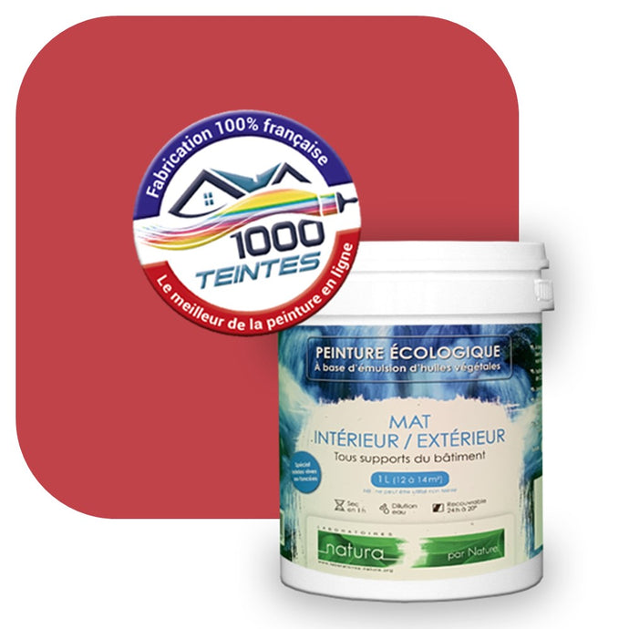 Peinture écologique Natura Tassili® Les Rouges (L'Atelier by Edicolor 110B/110-B/110B1) Intérieur/Extérieur MAT