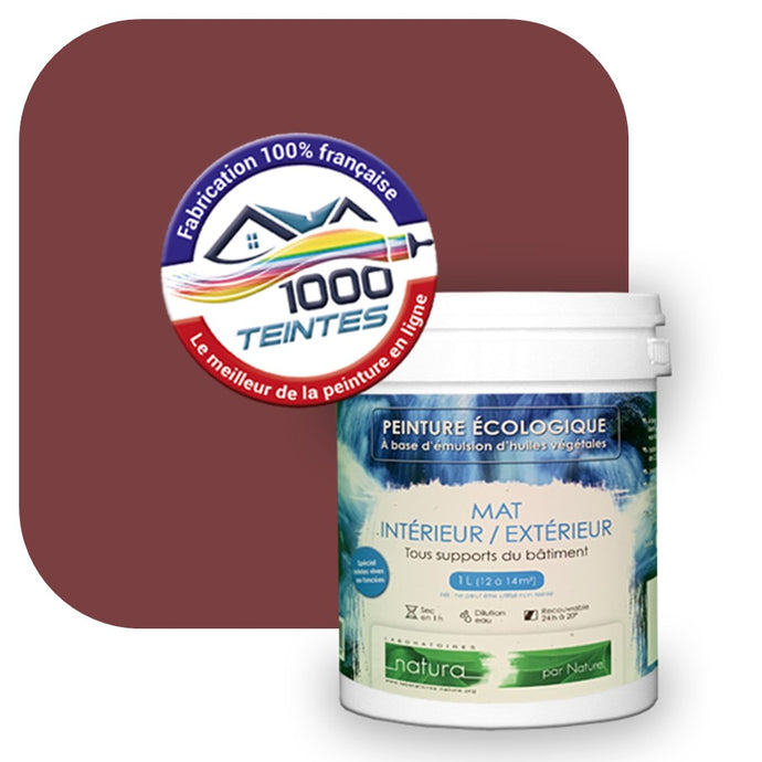 Peinture écologique Natura Tassili® Les Rouges (L'Atelier by Edicolor 110E/110-E/110E1) Intérieur/Extérieur MAT