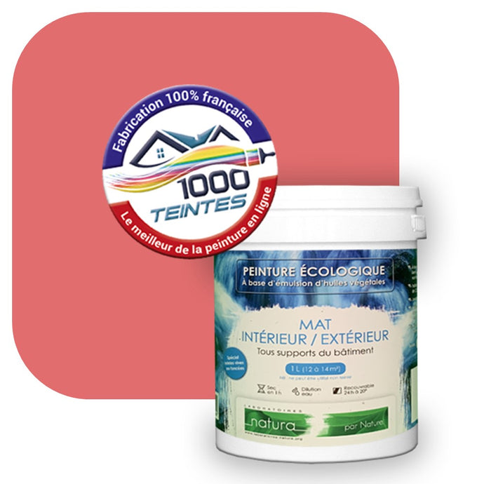 Peinture écologique Natura Tassili® Les Rouges (L'Atelier by Edicolor 112B/112-B/112B1) Intérieur/Extérieur MAT