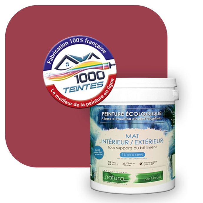 Peinture écologique Natura Tassili® Les Rouges (L'Atelier by Edicolor 113E/113-E/113E1) Intérieur/Extérieur MAT