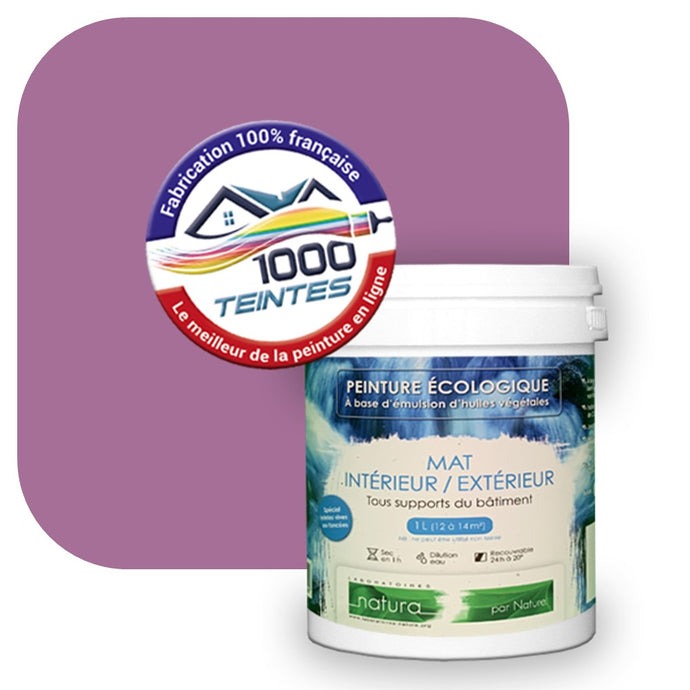 Peinture écologique Natura Tassili® Les Violets (L'Atelier by Edicolor 125C/125-C/125C1) Intérieur/Extérieur MAT