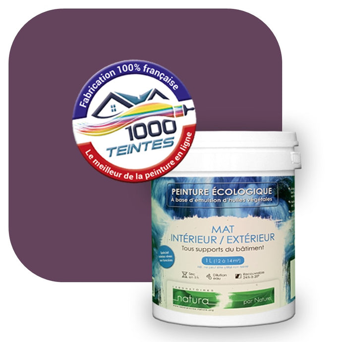 Peinture écologique Natura Tassili® Les Violets (L'Atelier by Edicolor 127E/127-E/127E1) Intérieur/Extérieur MAT