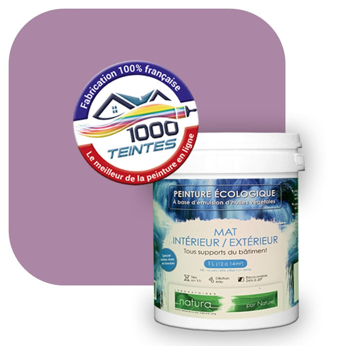 Peinture écologique Natura Tassili® Les Violets (L'Atelier by Edicolor 128A/128-A/128A1) Intérieur/Extérieur MAT