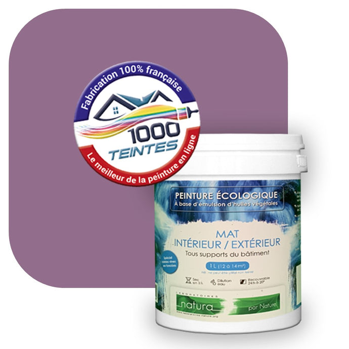 Peinture écologique Natura Tassili® Les Violets (L'Atelier by Edicolor 128B/128-B/128B1) Intérieur/Extérieur MAT