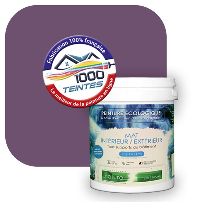 Peinture écologique Natura Tassili® Les Violets (L'Atelier by Edicolor 128D/128-D/128D1) Intérieur/Extérieur MAT