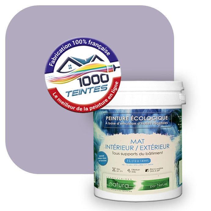 Peinture écologique Natura Tassili® Les Violets (L'Atelier by Edicolor 134C/134-C/134C1) Intérieur/Extérieur MAT