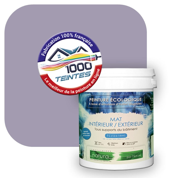 Peinture écologique Natura Tassili® Les Violets (L'Atelier by Edicolor 134D/134-D/134D1) Intérieur/Extérieur MAT