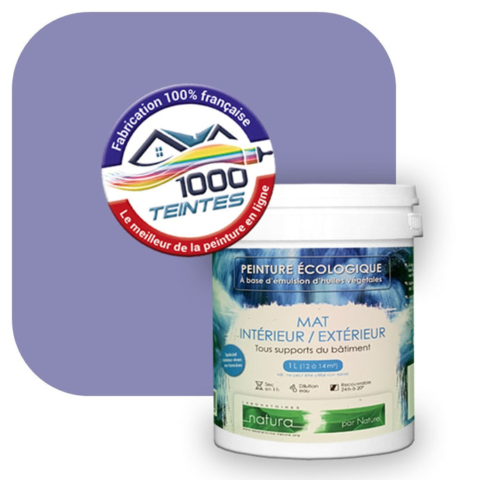 Peinture écologique Natura Tassili® Les Violets (L'Atelier by Edicolor 136D/136-D/136D1) Intérieur/Extérieur MAT